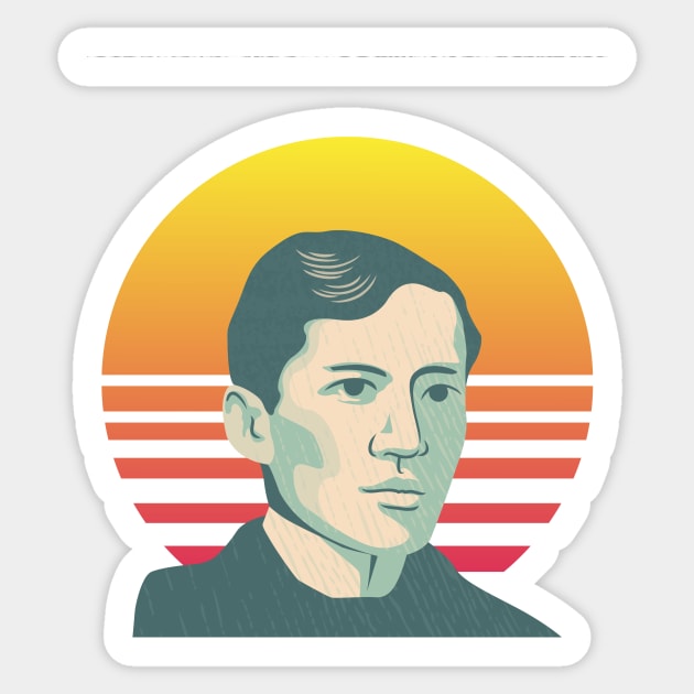 Jose Rizal, Pambansang Lodi/Idol of the Philippines, Sunset ver 3.0 Sticker by ARTNOVA